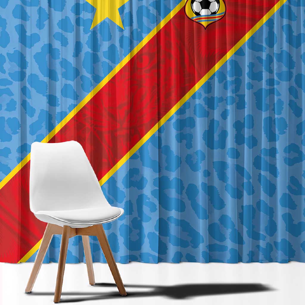 DR Congo National Football Window Curtain Leopards Go Glory - African Pride