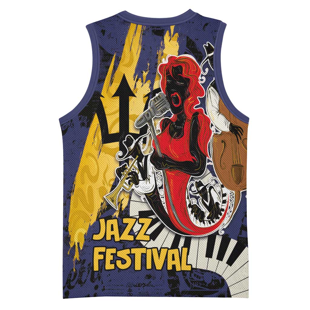Afro-Barbados Jazz Festival Basketball Jersey Abstract Jazz Art LT03