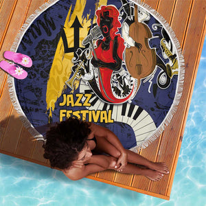 Afro-Barbados Jazz Festival Beach Blanket Abstract Jazz Art