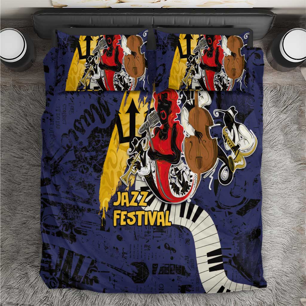 Afro-Barbados Jazz Festival Bedding Set Abstract Jazz Art