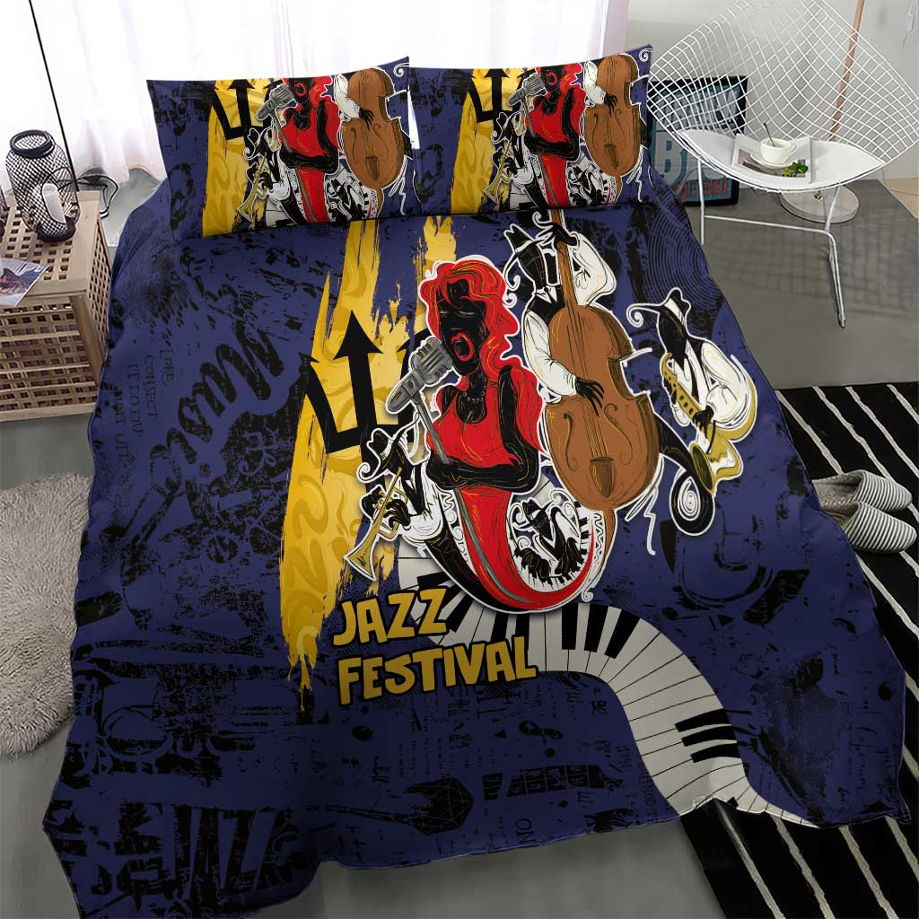 Afro-Barbados Jazz Festival Bedding Set Abstract Jazz Art