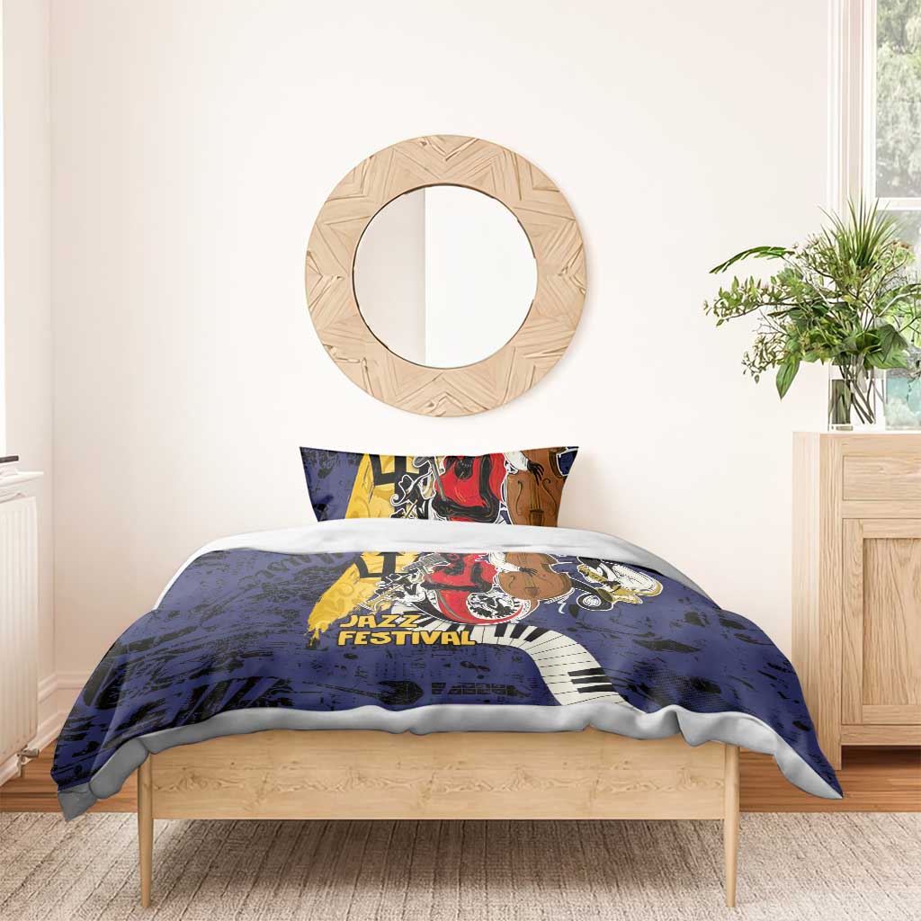 Afro-Barbados Jazz Festival Bedding Set Abstract Jazz Art