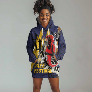 Afro-Barbados Jazz Festival Hoodie Dress Abstract Jazz Art