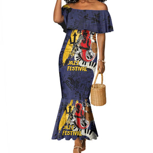 Afro-Barbados Jazz Festival Mermaid Dress Abstract Jazz Art