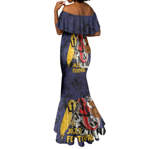 Afro-Barbados Jazz Festival Mermaid Dress Abstract Jazz Art