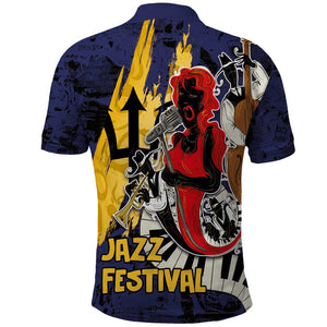 Afro-Barbados Jazz Festival Polo Shirt Abstract Jazz Art