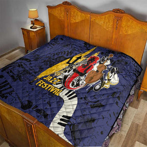 Afro-Barbados Jazz Festival Quilt Abstract Jazz Art