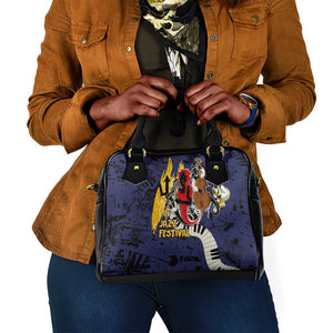 Afro-Barbados Jazz Festival Shoulder Handbag Abstract Jazz Art