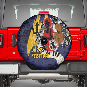 Afro-Barbados Jazz Festival Spare Tire Cover Abstract Jazz Art