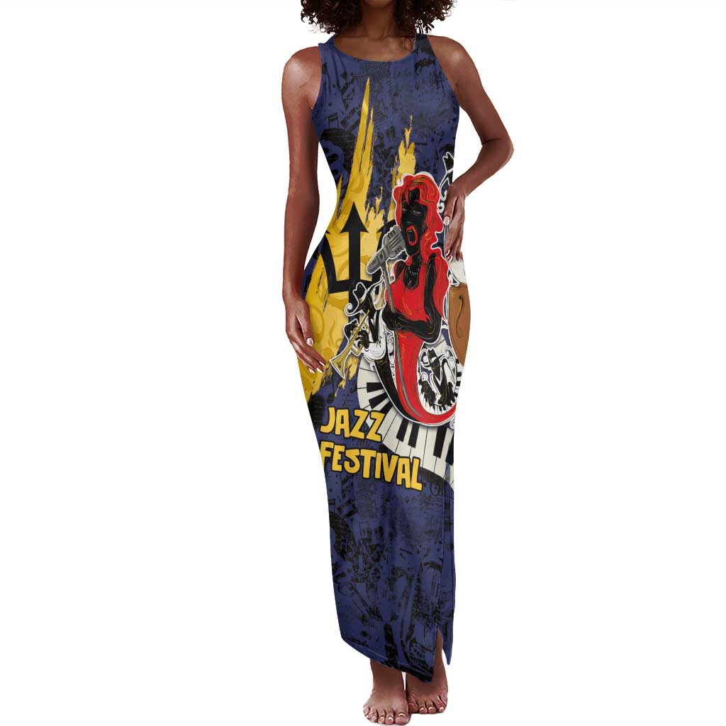 Afro-Barbados Jazz Festival Tank Maxi Dress Abstract Jazz Art