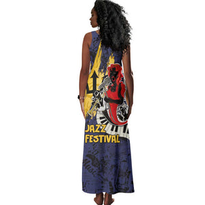 Afro-Barbados Jazz Festival Tank Maxi Dress Abstract Jazz Art