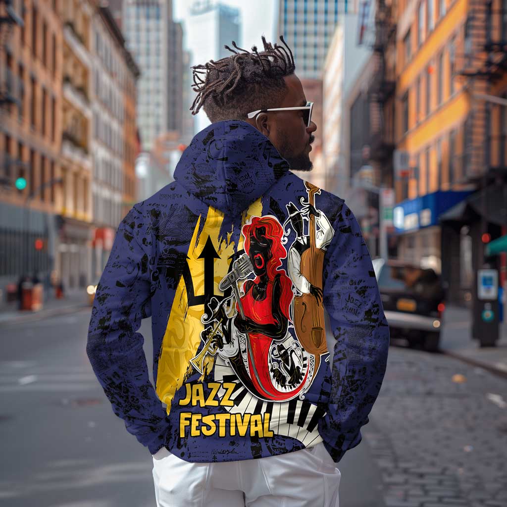 Afro-Barbados Jazz Festival Zip Hoodie Abstract Jazz Art