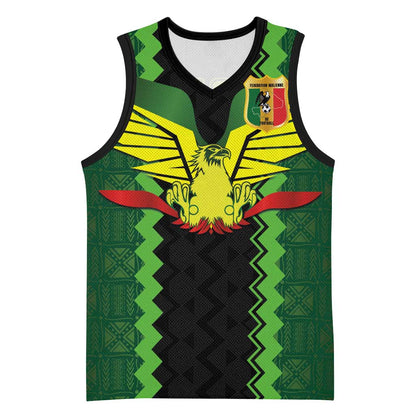 Custom Mali Football Basketball Jersey Les Aigles-Green, Gold & Red LT03