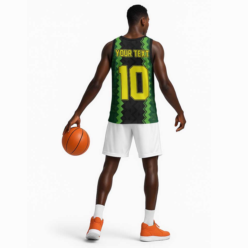 Custom Mali Football Basketball Jersey Les Aigles-Green, Gold & Red LT03