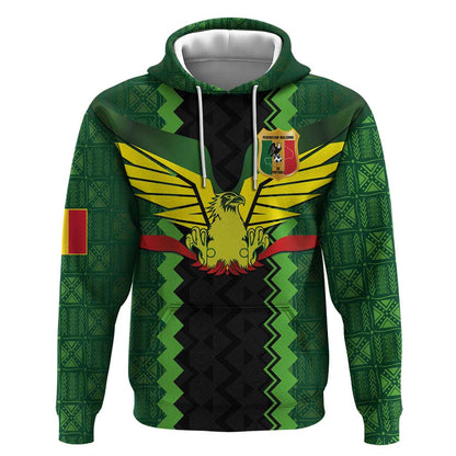 Custom Mali Football Hoodie Les Aigles-Green, Gold & Red