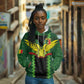 Custom Mali Football Hoodie Les Aigles-Green, Gold & Red