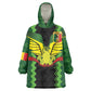 Custom Mali Football Kid Wearable Blanket Hoodie Les Aigles-Green, Gold & Red