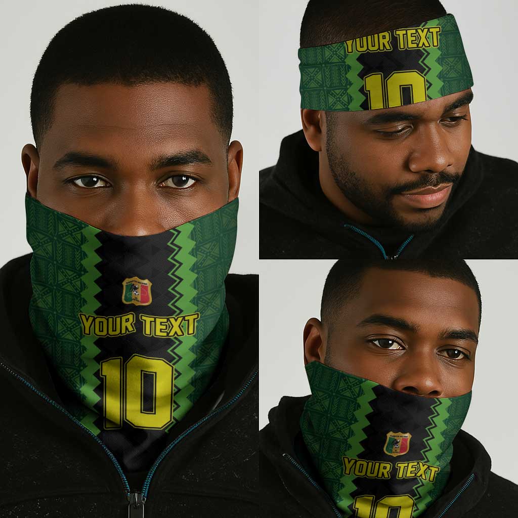 Custom Mali Football Neck Gaiter Les Aigles-Green, Gold & Red LT03