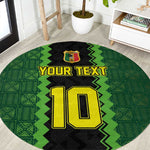 Custom Mali Football Round Carpet Les Aigles-Green, Gold & Red