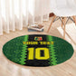 Custom Mali Football Round Carpet Les Aigles-Green, Gold & Red