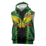 Custom Mali Football Sleeveless Zip Hoodie Les Aigles-Green, Gold & Red - African Pride