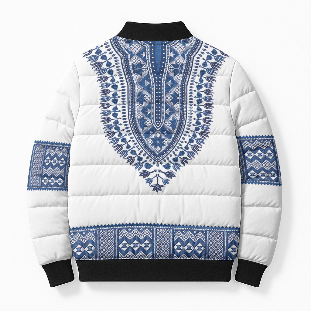 Cape Verde Bomber Puffer Jacket Pano di Terra Dashiki Style