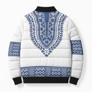 Cape Verde Bomber Puffer Jacket Pano di Terra Dashiki Style