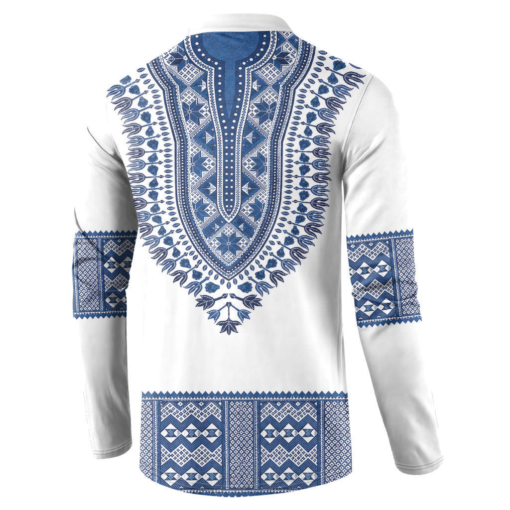 Cape Verde Button Sweatshirt Pano di Terra Dashiki Style