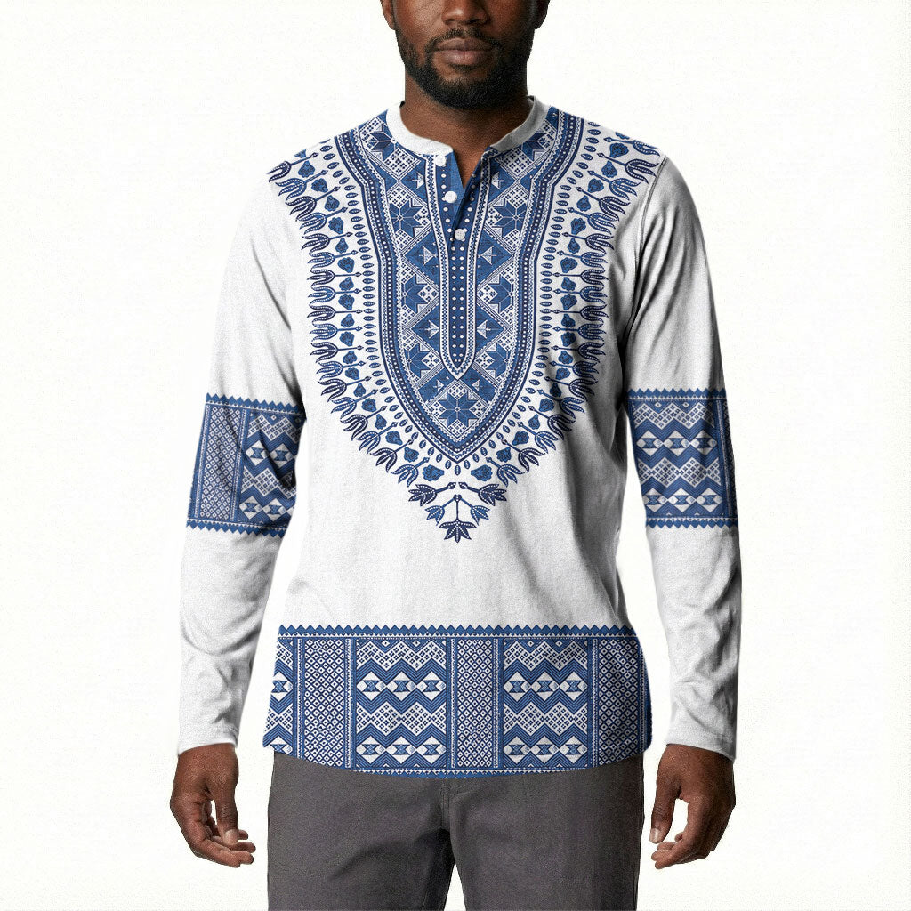 Cape Verde Button Sweatshirt Pano di Terra Dashiki Style
