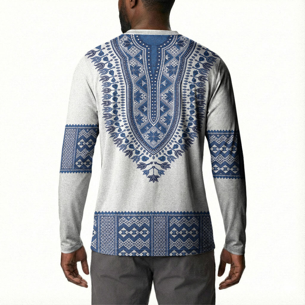 Cape Verde Button Sweatshirt Pano di Terra Dashiki Style