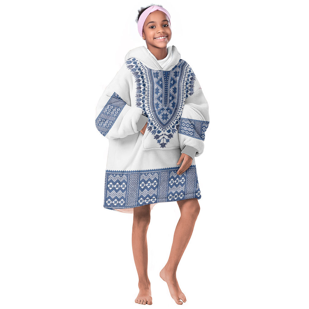 Cape Verde Kid Wearable Blanket Hoodie Pano di Terra Dashiki Style