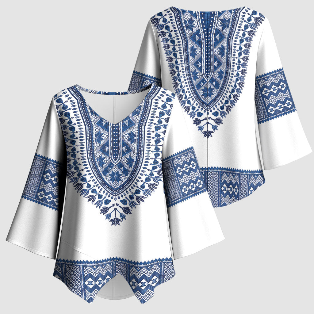 Cape Verde Kimono Sleeve Blouse Pano di Terra Dashiki Style