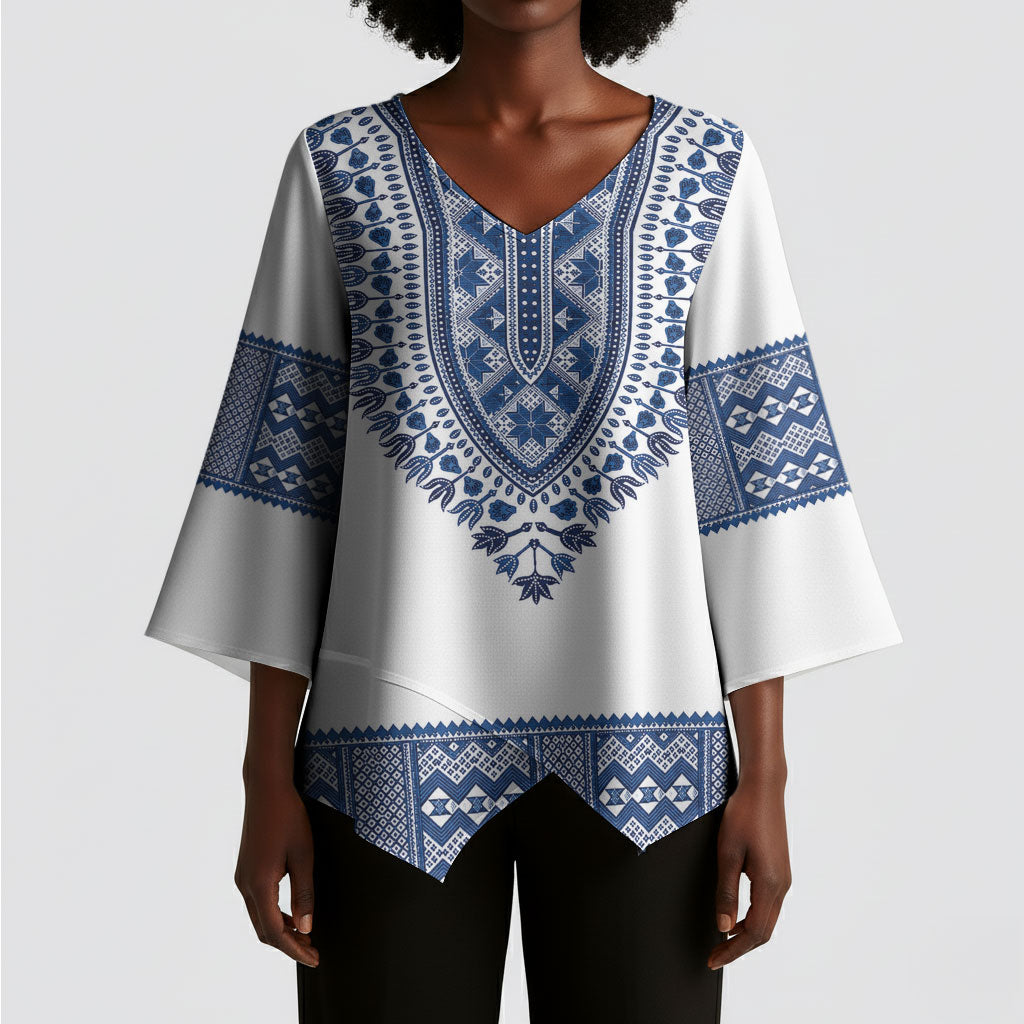 Cape Verde Kimono Sleeve Blouse Pano di Terra Dashiki Style