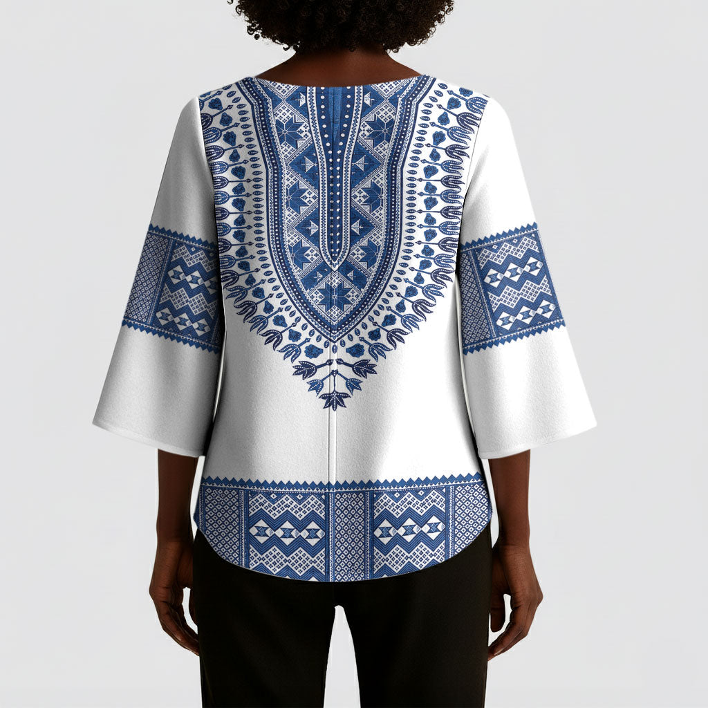 Cape Verde Kimono Sleeve Blouse Pano di Terra Dashiki Style