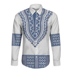 Cape Verde Long Sleeve Button Shirt Pano di Terra Dashiki Style