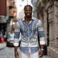 Cape Verde Long Sleeve Button Shirt Pano di Terra Dashiki Style