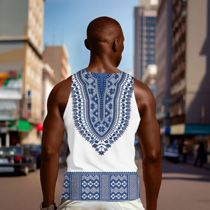 Cape Verde Men Tank Top Pano di Terra Dashiki Style