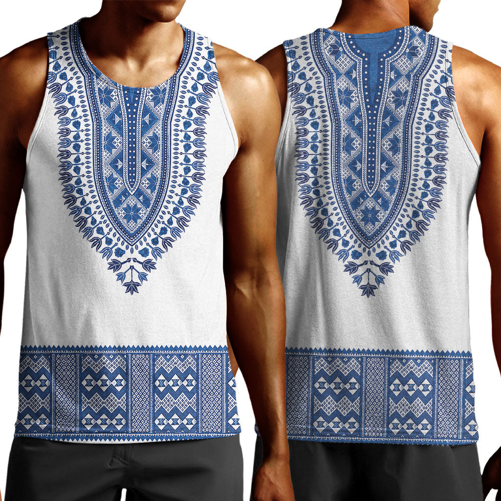 Cape Verde Men Tank Top Pano di Terra Dashiki Style