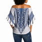 Cape Verde Off Shoulder Wrap Waist Top Pano di Terra Dashiki Style