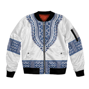 Cape Verde Sleeve Zip Bomber Jacket Pano di Terra Dashiki Style