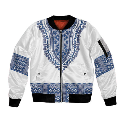 Cape Verde Sleeve Zip Bomber Jacket Pano di Terra Dashiki Style