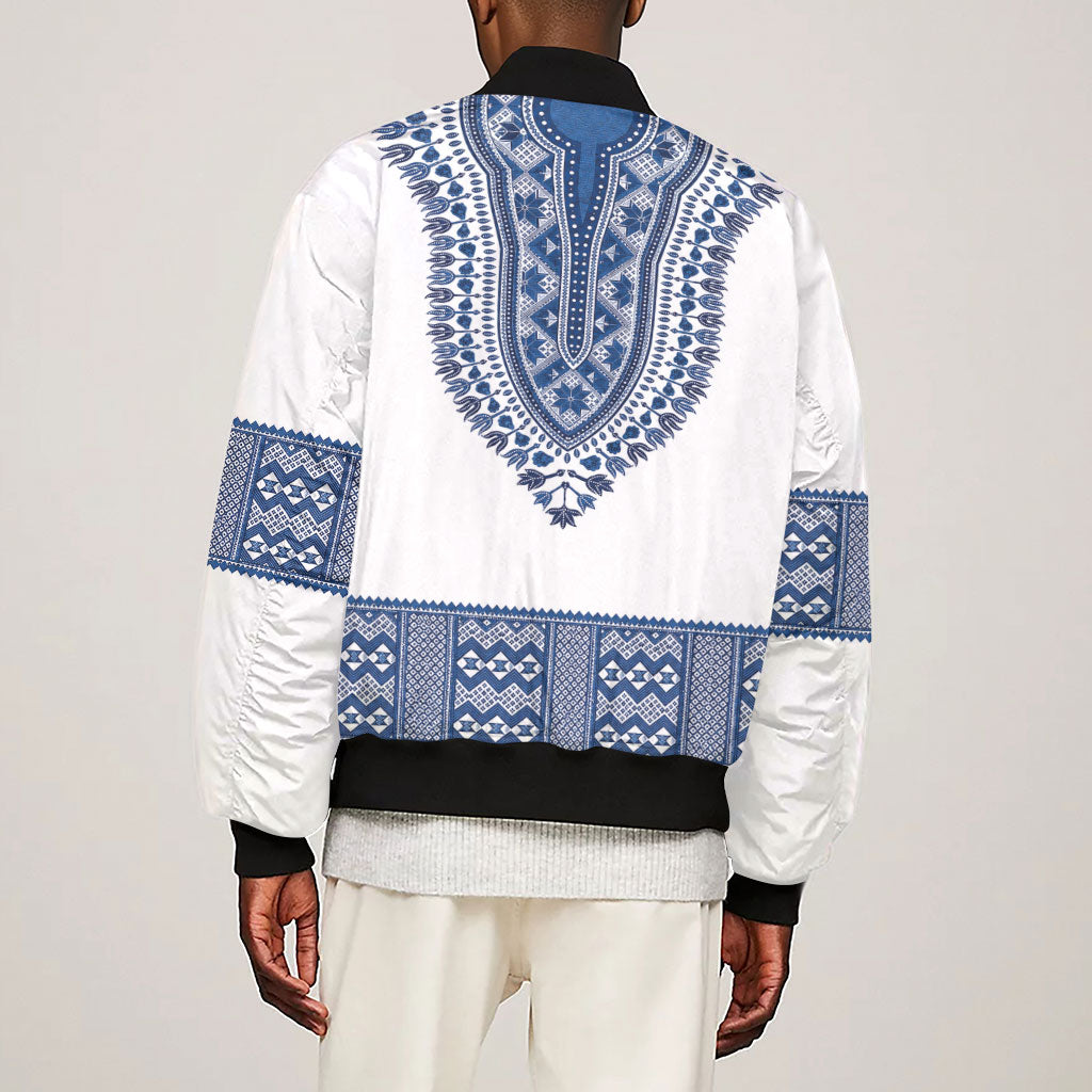 Cape Verde Sleeve Zip Bomber Jacket Pano di Terra Dashiki Style