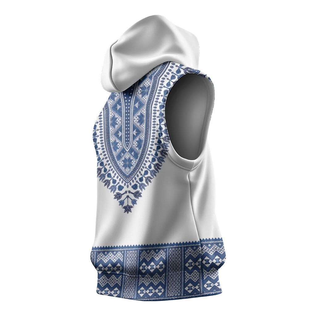 Cape Verde Sleeveless Hoodie Pano di Terra Dashiki Style