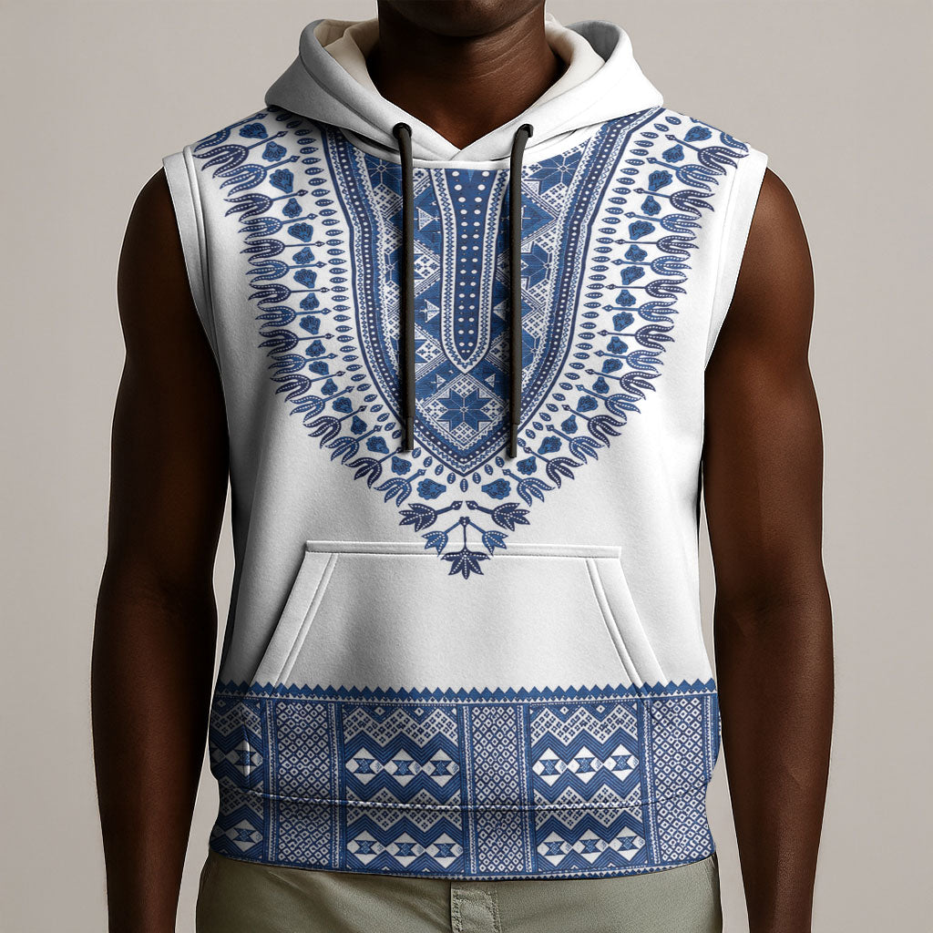 Cape Verde Sleeveless Hoodie Pano di Terra Dashiki Style