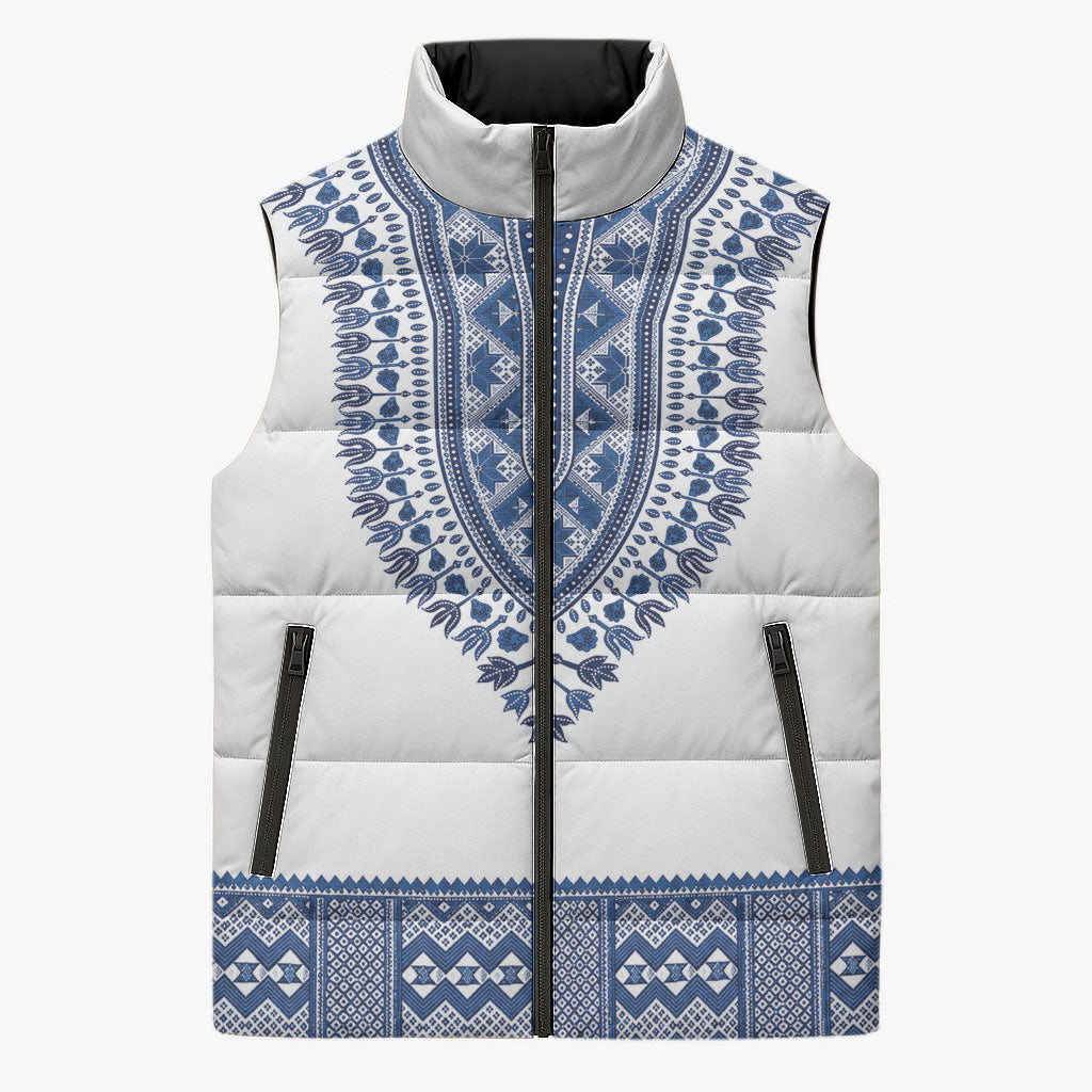 Cape Verde Sleeveless Puffer Jacket Pano di Terra Dashiki Style