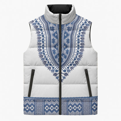 Cape Verde Sleeveless Puffer Jacket Pano di Terra Dashiki Style