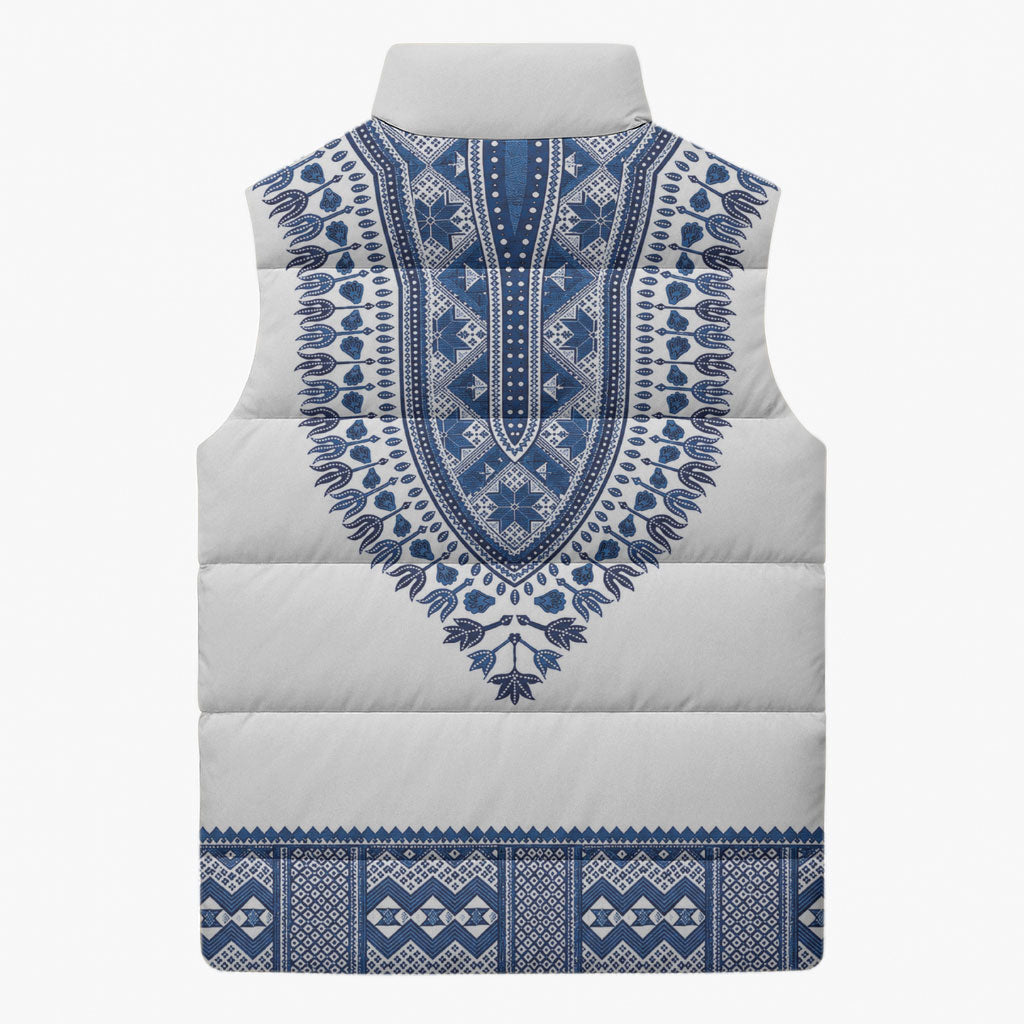 Cape Verde Sleeveless Puffer Jacket Pano di Terra Dashiki Style