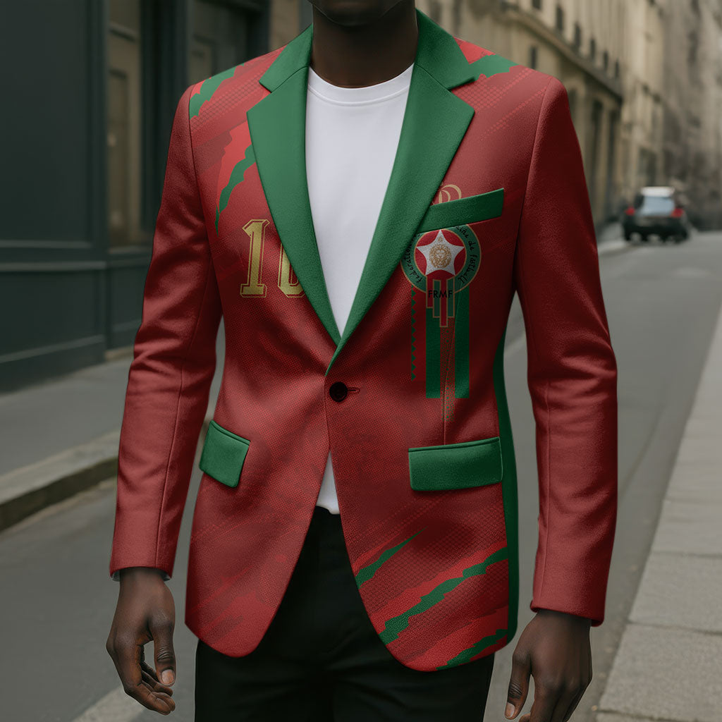 Custom Morocco National Football Blazer Atlas Lions-Claws