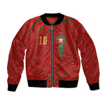 Custom Morocco National Football Bomber Jacket Atlas Lions-Claws