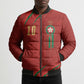 Custom Morocco National Football Bomber Puffer Jacket Atlas Lions-Claws
